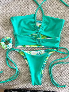 Lime and Teal Bikini Set