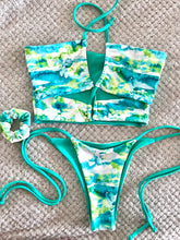 Load image into Gallery viewer, Lime and Teal Bikini Set
