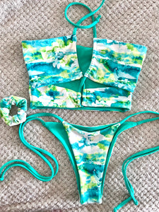Lime and Teal Bikini Set