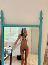 Load image into Gallery viewer, Teal and Coral Abstract Bikini
