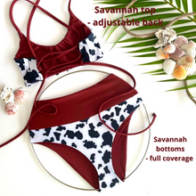 Load image into Gallery viewer, Cow Print High-waisted Savannah Set
